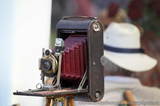 Antique camera, Art Deco Weekend, Napier photograph