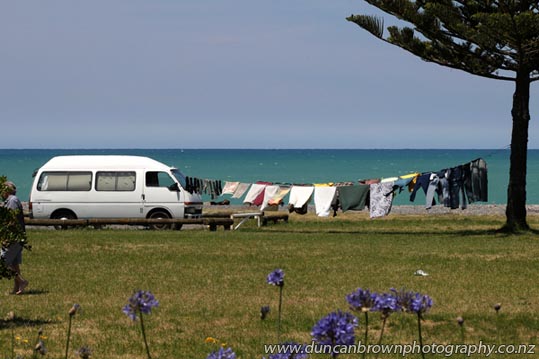 Freedom campers on Marine Parade, Napier photograph