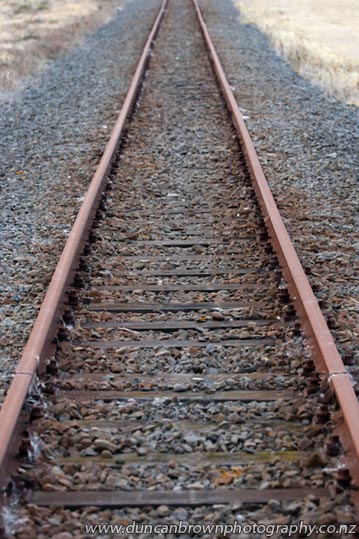 Redundant, rejected, rusty rail photograph