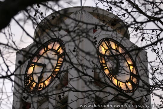 Winter glow in the Hasting Clocktower photograph